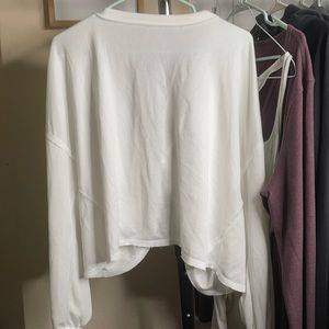 Tie back long sleeve; loose fit